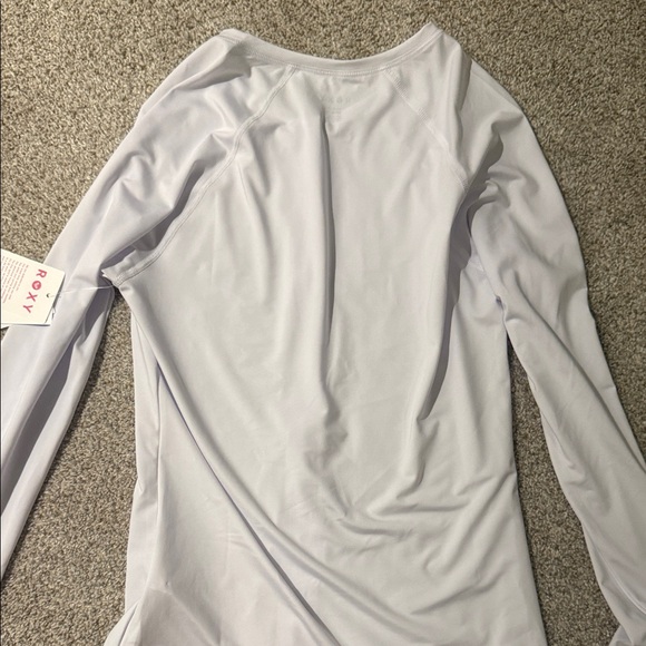NEW Roxy White Zip-Up Rash Guard - Picture 5 of 7